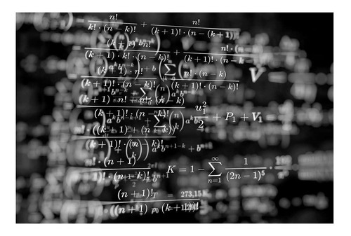 Vinilo 40x60cm Leyes Matematicas Formula Fisica P1