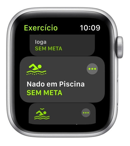 Imagem 3 de 9 de Apple Watch SE (GPS, 40mm) - Caixa de alumínio galactic silver - Pulseira esportiva Branco