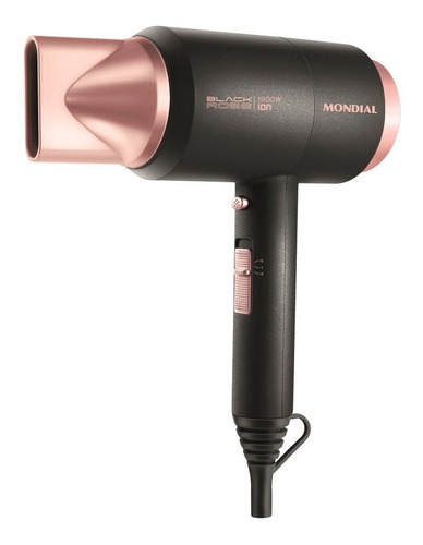 Secador de cabelo Mondial Black Rose SC-38 preto e rosa 127V
