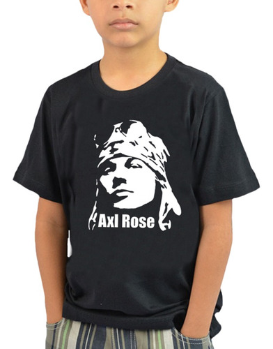 Camiseta Infantil Guns N Roses Axl Rose 100% Algodão