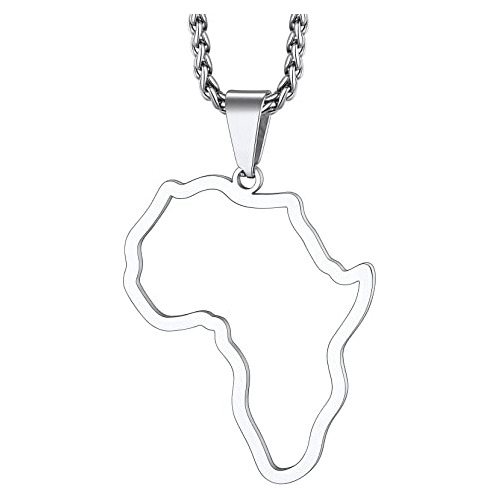 Collar Con Mapa Africano De Fronteras Nacionales/ojo De Horu