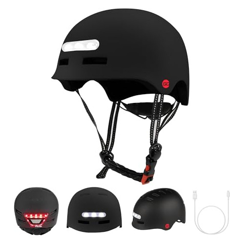 Goride Bike Helmet - Frontal Recargable,back Led Casco De Bi