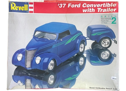 37 Ford Convertible Com Trailer Revell Kit De Montar 1/24