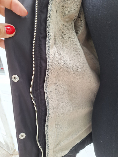 Campera Piloto Con Piel Sintetica (Usado)