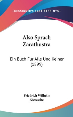Libro Also Sprach Zarathustra: Ein Buch Fur Alle Und Kein...
