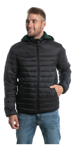 Campera Hombre Rusty Sattellite Jk Reversible C Capucha