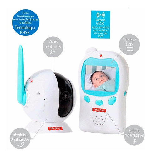 Baba Eletronica Com Camera E Monitor Som Fisher Price