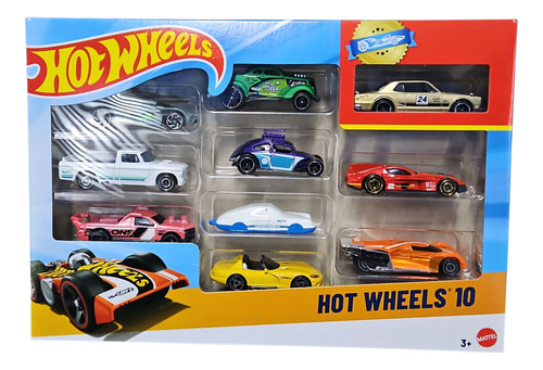 Hot Wheels 10 Carritos Pack Imagen Ilustrativa Color Multico