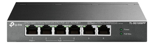 Switch Tp-link Gigabit Ethernet Tl-sg1006pp 6 Puertos 12gbit
