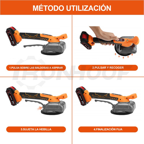Ironhoof SLMXF074YE Niveladores Porcelanato Vibrador Azulejo 5 Velocidades