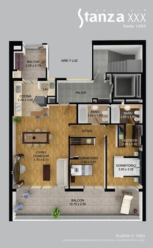 Imagen 2 de 30 de Venta Departamento 2 Dormitorios Piso Exclusivo Con Parrillero - Centro
