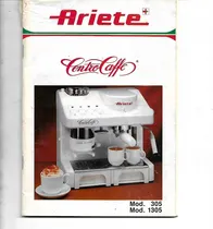 Comprar Cafetera Ariete Castro Coffe - Manual De Instrucciones