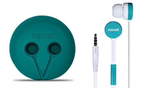 Audífonos Maxell C/micrófono Y Estuche Wr-360 Intrauricular Color Verde