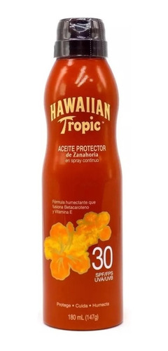 Hawaiian Tropic Aceite Protector De Zanahoria Spf 30 180ml