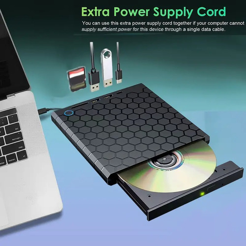Unidad Externa De Cd Y Dvd Para Pc, Portátil, Grabadora, Lec