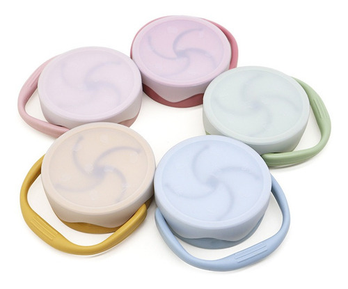 Taza Silicona Para Snacks / Cereales Bebés Plegable Con Tapa