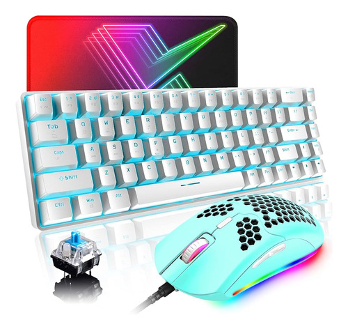 Combo Mecánico De Teclado Y Mouse Para Juegos Del 60% Con Mi