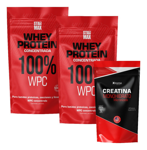 Whey Protein Star Max Pro Edition X2 + Creatina Pura 300 Gr