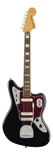 Guitarra elétrica Squier by Fender Classic Vibe '70s Jaguar de  choupo black poliuretano brilhante com diapasão de louro indiano