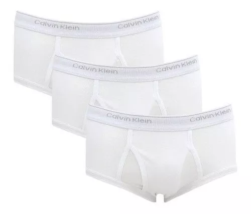 Kit Com 3 Cuecas Slip De Algodão - Calvin Klein Original