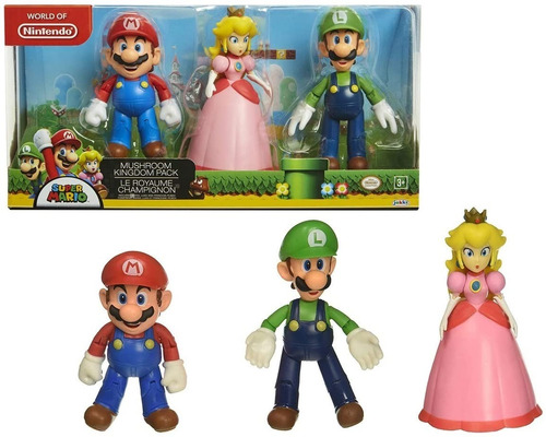 Set De Figuras De Super Mario Mushroom Kingdom (nintendo)