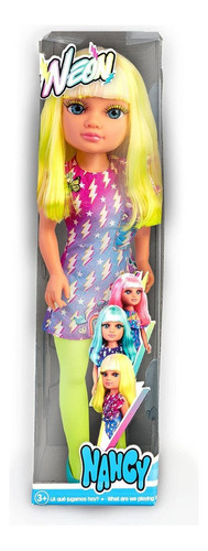 Muñeca Nancy Neon Cabello Amarillo Muñeca 44cm Famosa