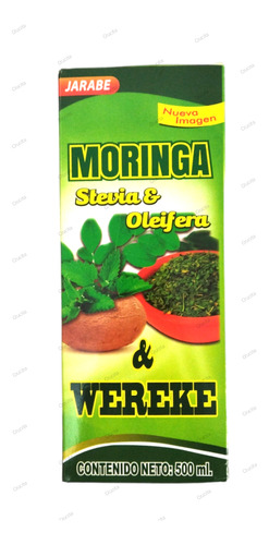 Jarabe Moringa, Stevia, Oleifera Y Wereke, 500 Ml.