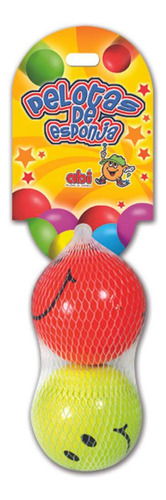 Pelota Esponja Happy Face #2.5  Red C/2pz