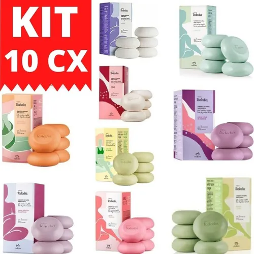 comprar Kit 10 Caixas De Sabonete Tododia Natura Barra Sortido