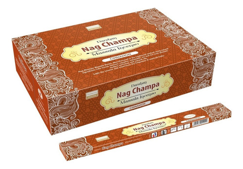 Incenso Massala Retângulo Nag Champa Brown 25 Caixas