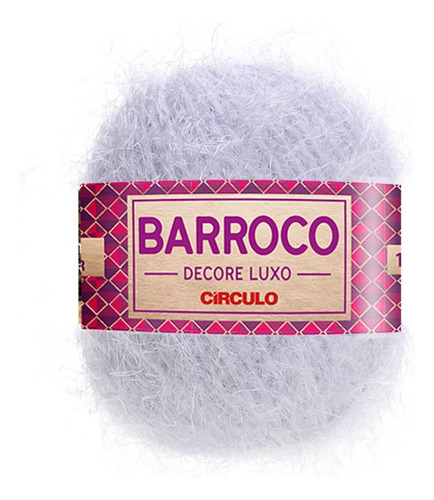 Barbante Barroco Decore Luxo Peludinho Círculo Crochê 280g Cor Branco