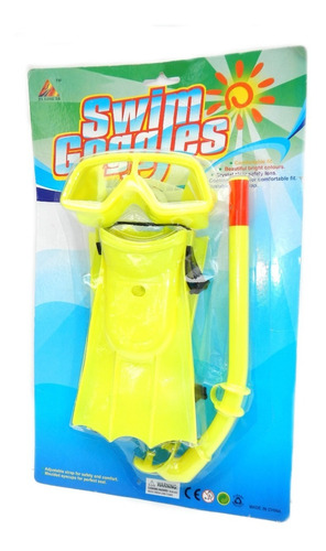 Kit De Buceo Infantil Pata De Rana Snorkel Y Antiparras 2534