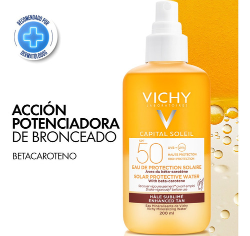 Agua Solar Protectora Fps50 | Bronceante | Vichy | 200ml