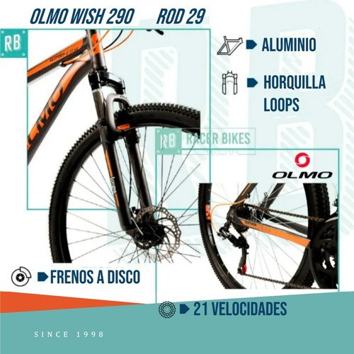 Imagen 2 de 10 de Bicicleta Olmo Wish 290 Disc Entry Rodado 29 - Racer Bikes