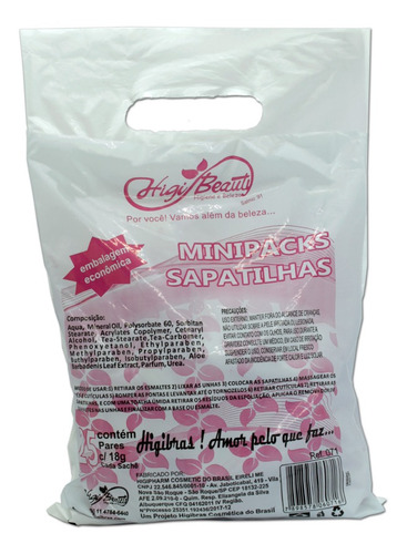 Sapatilha Com Creme Emoliente - 25 Pares - Kit Pedicure