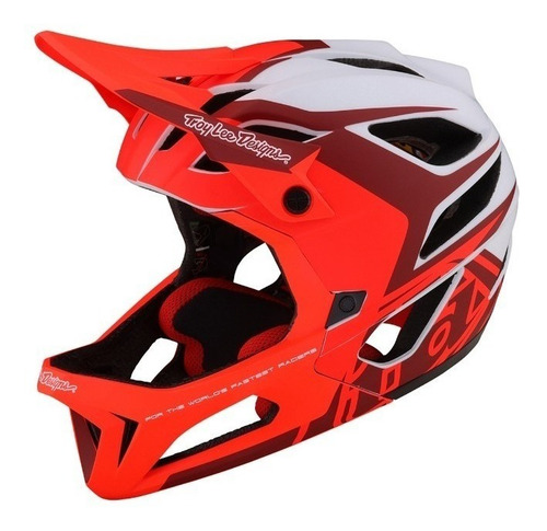 Casco Troy Lee Designs Stage Helmet Valance Red