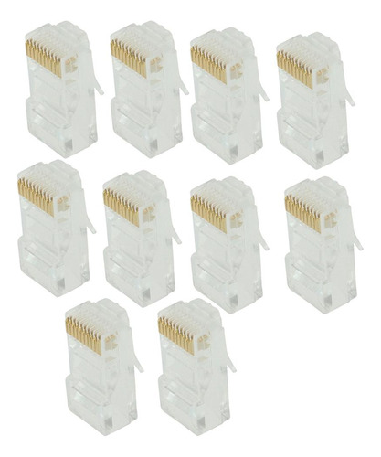 2 X 10 Piezas Rj50 Módulo Rohs Fácil Claro