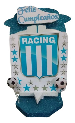 Racing Adorno Combo Especial Cumpleaño Cotillón Chirimbolos 