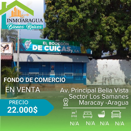 Fondo De Comercio En Venta/ Avenida Principal Bella Vista Sector Los Samanes Maracay/ Pg1112
