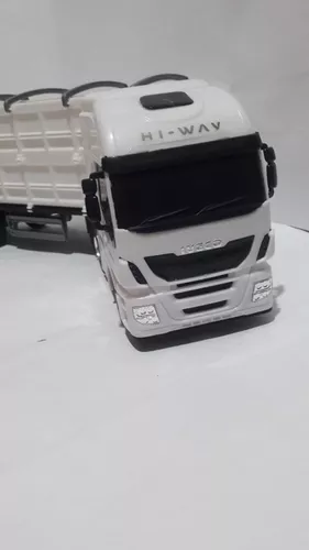 Caminhão Graneleiro Miniatura Brinquedo Iveco Hiway Laterais