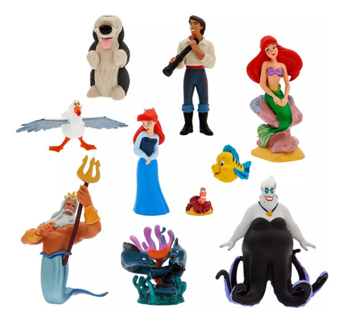 Set Figuras De La Sirenita De Disney Little Mermaid Deluxe