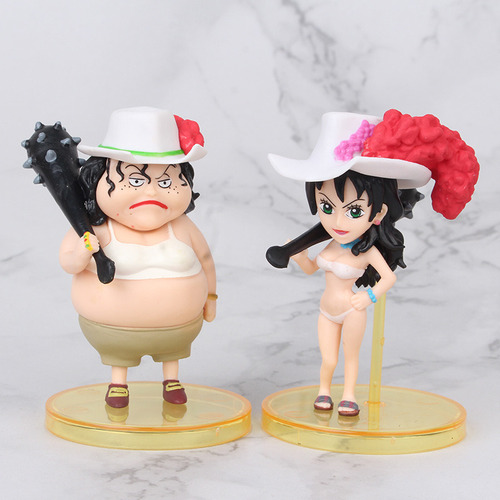 Figuras One Piece Set X6 Chibi Luffy Usopp Alvida Pvc
