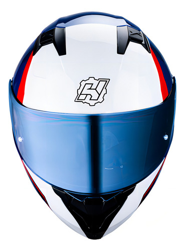 Hax Amatista Wind Casco Moto Color Azul/Blanco/Rojo Tamaño Del Casco Xl