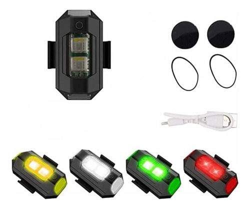 Luz Led Recargable Auto Moto Bici Drones Diferentes Colores