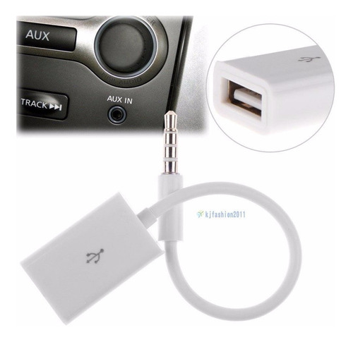 Enchufe 3.5 Mm Jack Macho Aux Audio A Usb 2.0 Coche Galaxy