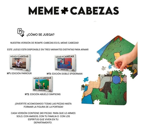 Imagen 3 de 3 de Rompecabeza Memecabeza Casa Fight Edicion Abuelo Simpson