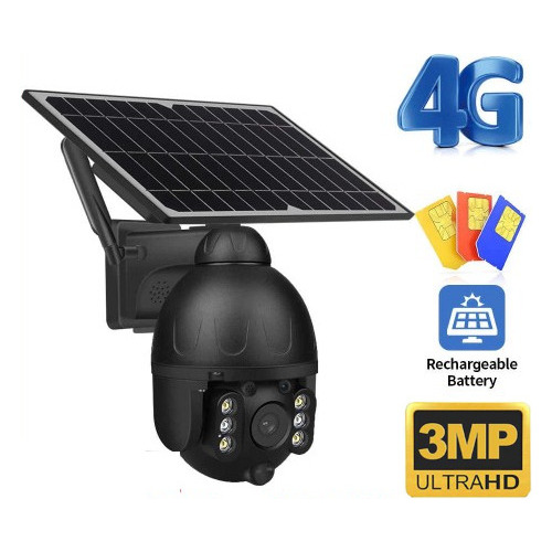 Camara Wifi Ip 4g Hd 1080p Domo Ptz Panel Solar Exteriores 