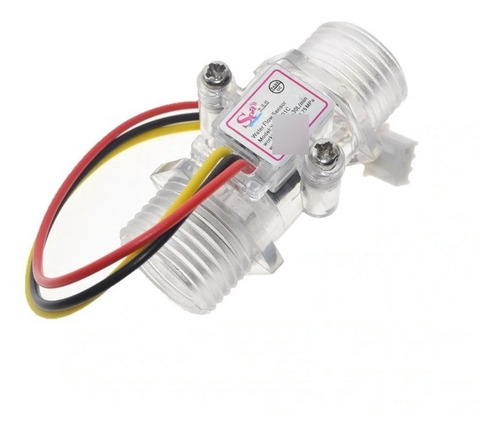 Imagen 1 de 3 de Sensor Medidor Flujo Caudal De Agua Transparente 1/2pulgada