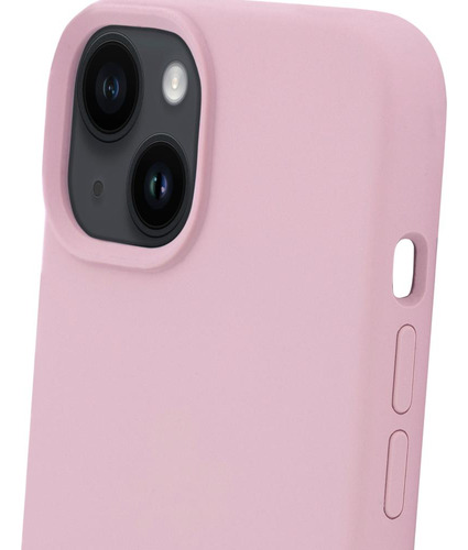 Capa iPhone 14 Iplace, Beagá, Silicone Rosa Chá