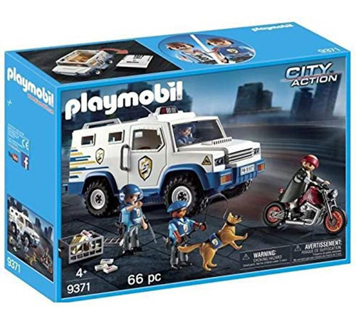 Figura Armable Playmobil City Action Vehículo Blindado 66 Pc
